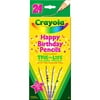 Crayola Assorted Happy Birthday Specialty Pencils, 24 Count