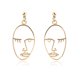 thumbnail image 1 of Pendientes colgantes de cara de artista chapados en oro de 18 quilates recién llegados 2020 para mujer oso de fresa Hogar, 1 of 5
