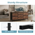 thumbnail image 6 of CONCETTA 7 Drawer Storage TV Dresser, Metal Frames Resist Deformation, Adjustable Feet Prevent Tipping, Accommodates TV Up to 55 inch, Suitable for Living Room, Rust Brown, 6 of 9