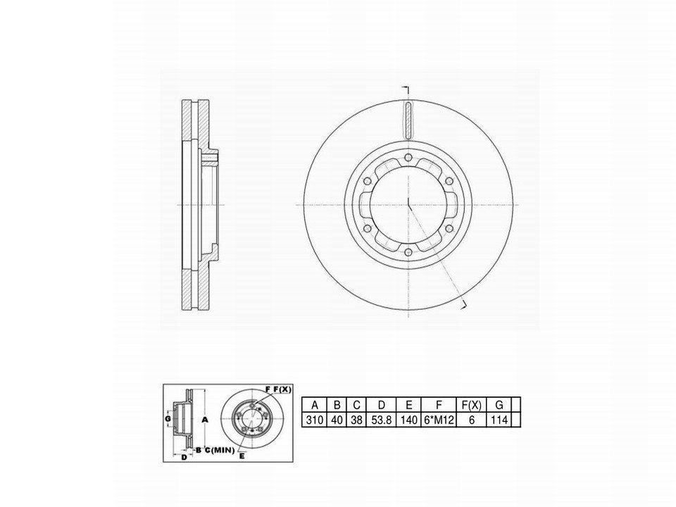 Winstop Brake Rotor, Front WS251385, Mitsubishi FE180 2009-2005