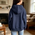 thumbnail image 4 of TQWQT Kids Hoodie Sweatshirt Girls Long Sleeve Zip Up Pullover Lightweight Casual Solid Color Pocket Hooded Top Children Fashion Outerwear Spring Fall Jacket Youth Boys Girls Clothing Navy 9-10 Years, 4 of 4