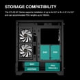 thumbnail image 5 of GAMDIAS GD-Atlas M1 Black Mid Tower Gaming Computer Case w/Display& App, ATX Tempered Glass PC Case, Built-in 3X 120mm ARGB PWM Fans, 5 of 8
