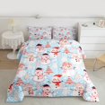 thumbnail image 2 of Homewish Cartoon Christmas Snowman Full Size Comforter Sets 3-Piece for Kids Teens Adults,Happy Xmas Tree Bedding Comforter Set,Polka Dots Lightweight Bedding Sets,Lightweight Room Decor, 2 of 8