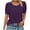 Purple, variant on qucoqpe Women's 2026 Spring Summer Fashion Loose Solid Crewneck Pleated Short Sleeve Blouses Shirts Tops