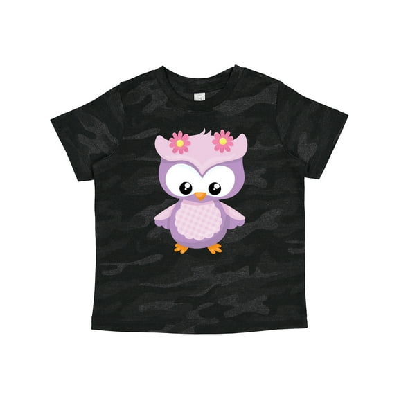 Inktastic Cute Pink and Purple Owl Girls Toddler T-Shirt