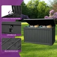 thumbnail image 3 of Dextrus Extra-Large 230 Gallon Outdoor Storage Deck Box for Patio Garden, Resistant to Weather, Lockable ,Black, 3 of 5