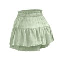 thumbnail image 5 of OGLCCG Flowy Shorts for Women Casual Drawstring High Waist Boho Ruffle Layer Tiered Skort Shorts Casual Cute Summer Mini Skirt, 5 of 6