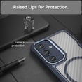 thumbnail image 4 of Case for Galaxy S24 FE,Full-Body Rugged Carbon Fibre Protective Clear Back Hybrid Magnetic Wireless Charge Shockproof Protector Phone Case for Samsung Galaxy S24 FE 5G,2024 (Blue), 4 of 18