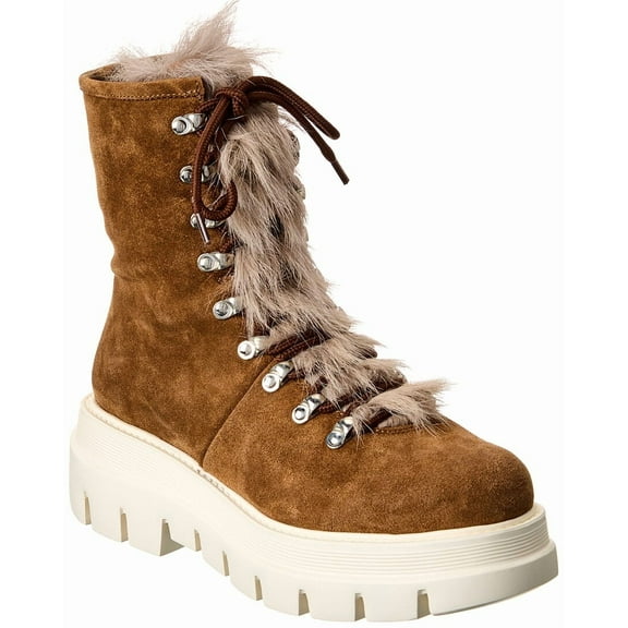 Aquatalia Shailene Weatherproof Suede Boot, 5, Brown