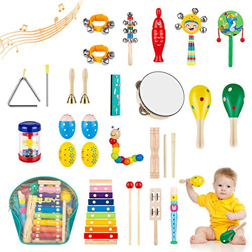 Kids Boys Girls Hand Bell Jingle Percussion Musical Instrument Baby Xmas Gift 