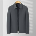 thumbnail image 4 of JTieacloth Winter Windbreaker Jackets High End Executive Jacket Men's Spring And Autumn Lapel Business Casual Jacket Outerwear Gray, 4 of 4
