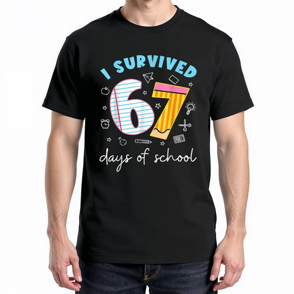 I Survived 67 Days Of School Meme T-Shirt – Education Humor – Teacher or Student Wear