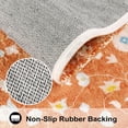 thumbnail image 6 of Boho Tribal Bathroom Runner Rug Orange Cute Floral Bath Mat Non-Slip Machine Washable Long Bathroom Rugs Soft Velvet Oriental Persian Farmhouse Bath Rug for Sink Shower Doormat Tub, 18x47 inch, 6 of 6