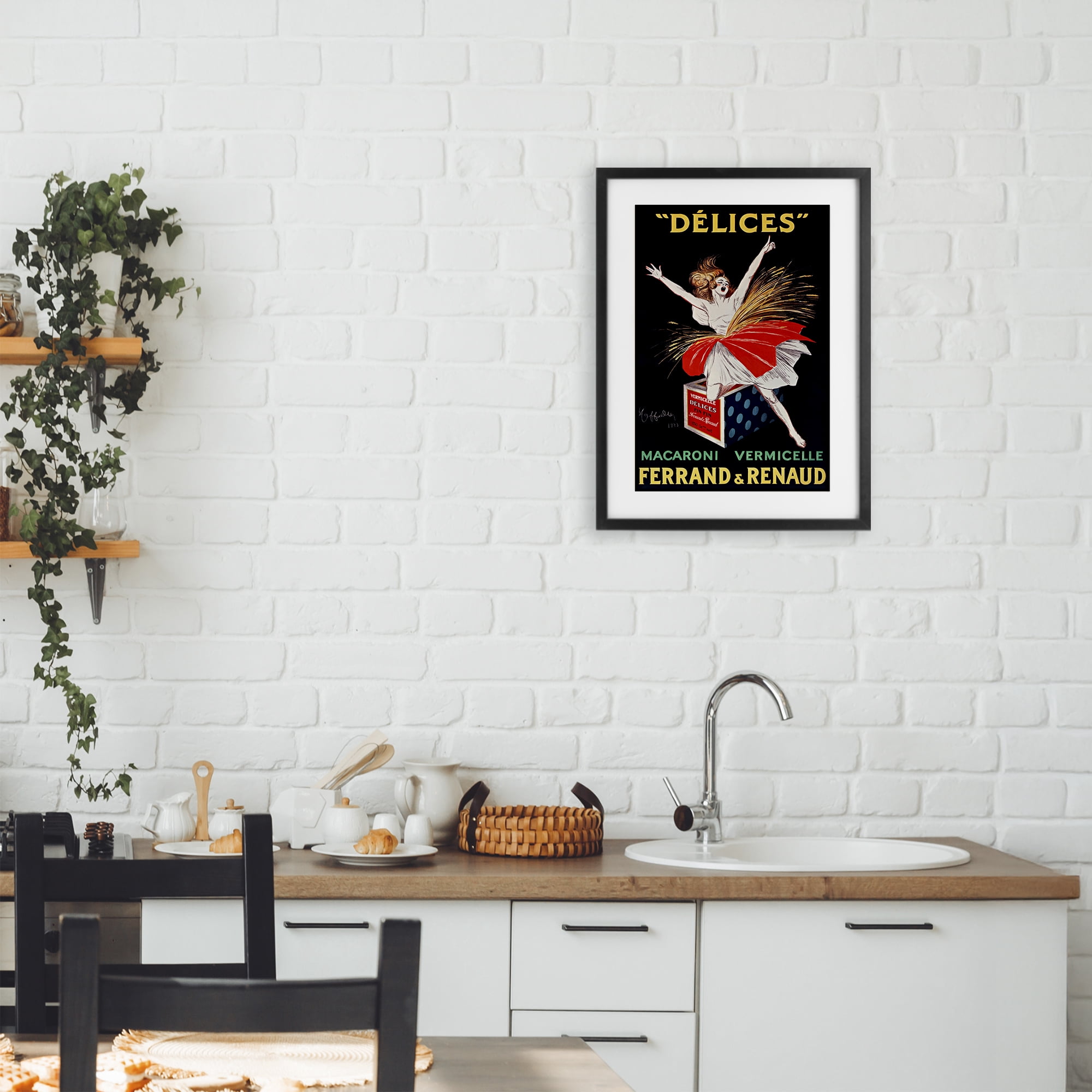 Stupell Industries Vintage Dancer Food Advertisement Black Framed Print Under Glass, design by Leonetto Cappiello