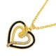 thumbnail image 4 of Collar de elegante para mujer Collar con colgante de cristal de de imitación Plata / Dorado Yinane Collar doble del corazón, 4 of 6