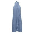 thumbnail image 4 of 2025 Clearance! Clearance under $5 asdoklhq Woman Plus Size Clearance Dresses,Summer Sleeveless Sexy Halter Solid Dress, 4 of 6