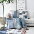 thumbnail image 4 of Blue and Grey Abstract Art Pillow Covers 18x18 Set of 4 Blue and Grey Art Modern Decorative Throw Pillow Cushion Cover for Bedroom Sofa Living Room, 4 of 6