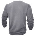 thumbnail image 4 of Holiday Gifts! Titcea Mens Sweatshirt Fleece Solid Color Crew Neck Long Sleeve Thicken Pullover Sweatshirts Loose Comfort Warm Casual Sweaters, 4 of 7