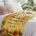 thumbnail image 3 of Sunflower Blanket Christian Gifts for Women, Inspirational Religious Scripture Throw Blankets, Sunflowers Soft Flannel Throw Blanket for Couch Sofa Bed, Sunflower Blankets Gifts for Women, 50"x60", 3 of 6