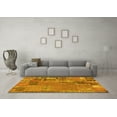 thumbnail image 3 of Ahgly Company Machine Washable Indoor Rectangle Patchwork Yellow Transitional Area Rugs, 4' x 6', 3 of 4