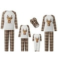 thumbnail image 6 of Family Matching Christmas Pajamas Set Plaid Reindeer Print Holiday Pajamas Sleepwear, 6 of 7