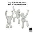thumbnail image 4 of Umbra Buddy Decorative Wall Hooks Set of 3 White, 4 of 11