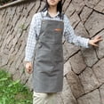 thumbnail image 3 of Delantal de barbero Sunnimix Lona con bolsillos Gris, 3 of 8