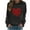 Black, variant on My Order Ladies Valentine Heart Print Long Sleeve Round Neck Tees Fashion Comfort Fit Stylish Tops My Items