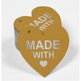 thumbnail image 2 of Inkdotpot Pack Of 50 Made With Love Wedding Favor Paper Tags Craft Real Silver Foil Hang Tags, 2 of 6