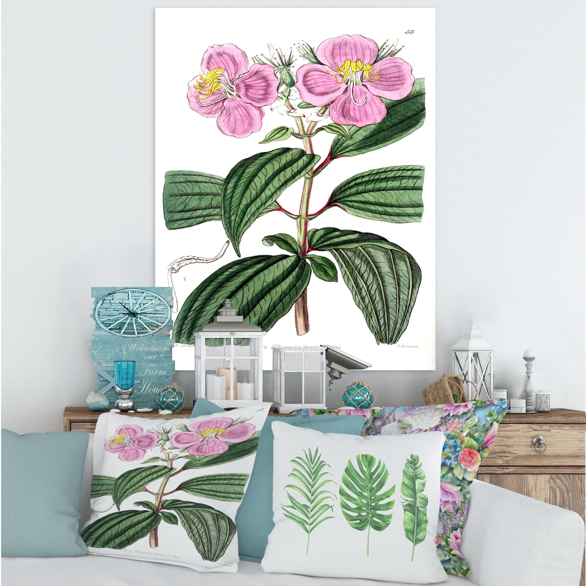Designart ' Ancient Plant Life XXIII ' Traditional Canvas Wall Art Print