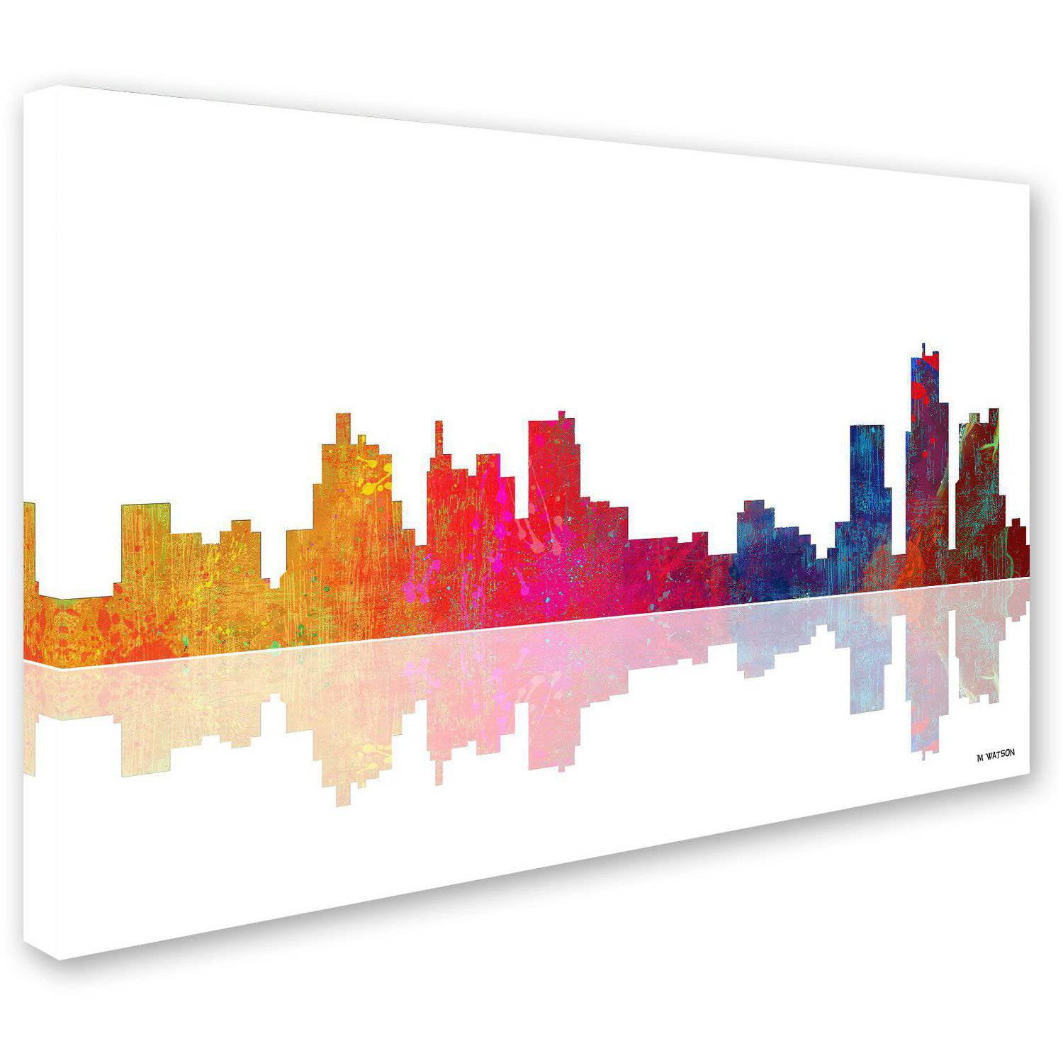 Trademark Fine Art "Boston Massachusetts Skyline" Canvas Art by Marlene Watson