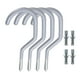 thumbnail image 5 of Juego de 4 ganchos para colgar en la pared, ganchos para ropa, sombreros, Gris, 5 of 7