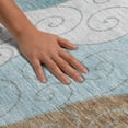thumbnail image 3 of Addison Rugs Mayfield Premium Machine Washable Transitional Spiral Teal Rectangle Rug, 10' x 14', 3 of 8
