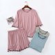 thumbnail image 2 of Pijama de manga tres cuartos para Mujer, traje de pantalón corto, ropa de casa, ropa de dormir informal, conjunto de verano, 2 of 5