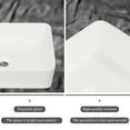 thumbnail image 3 of Mocoloo Vessel Bathroom Sink Rectangular Above Counter White 19x15 inches Porcelain Ceramic Sink, 3 of 6
