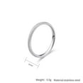 thumbnail image 2 of HIJONES Unisex Frosted Brushed Ring for Men Women Stainless Steel Statement Couples Promise Wedding Band 2mm Silver Size 4, 2 of 6