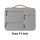 thumbnail image 2 of Bearachild Bolsa para portátil de 13/14/15 pulgadas, funda para ordenador portátil, impermeable, bolsa de transporte para portátil, funda Cuadernos de escritura y cuadernos de bocetos gris 14 pulgadas, 2 of 6
