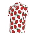 thumbnail image 4 of Wukai Hand Drawn Strawberry Men’s Polo Shirts,Quick-Dry Athletic Shirt,Classic Fit Shirts-Medium, 4 of 8