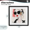thumbnail image 4 of Stupell Industries Modern Sassy Glamour Sketch Black Framed Print Under Glass, 13 x 13, by Andrea Haase, 4 of 8