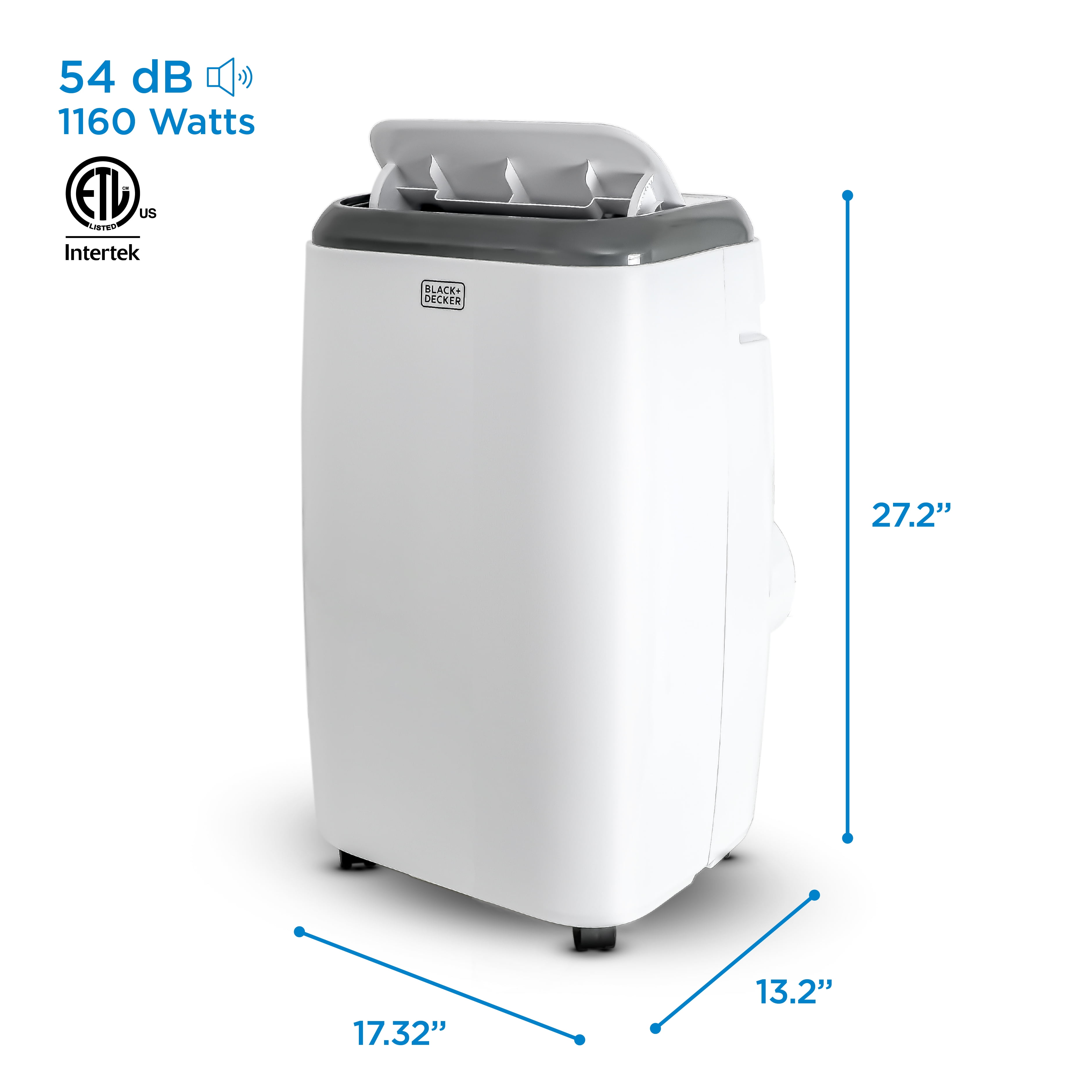 Black + Decker BPACT12HWT Portable Air Conditioner, 12,000 BTU with Heat,  White & BPACT14HWT Portable Air Conditioner, 14,000 BTU w Heat, White
