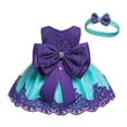 thumbnail image 2 of Fozruso Princess Casual Dress Elegant Lace Dress For Baby Girls Summer Party Tutu Gown With Color Design Sizes 2-3 Years, 2 of 4