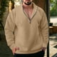 thumbnail image 1 of Sudaderas sin capucha para hombre, moda informal, con cremallera, manga larga, sudaderas deportivas, blusa para hombre, 1 of 6