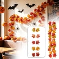 thumbnail image 5 of Artificial Maple Leaf Garland, Fall Autumn Foliage Vine, Flexible Hanging Garland for Thanksgiving, Fireplace, Front Door, Wall, Staircase, Porch and Indoor Outdoor Decoration 39.37 Inch #1, 5 of 8