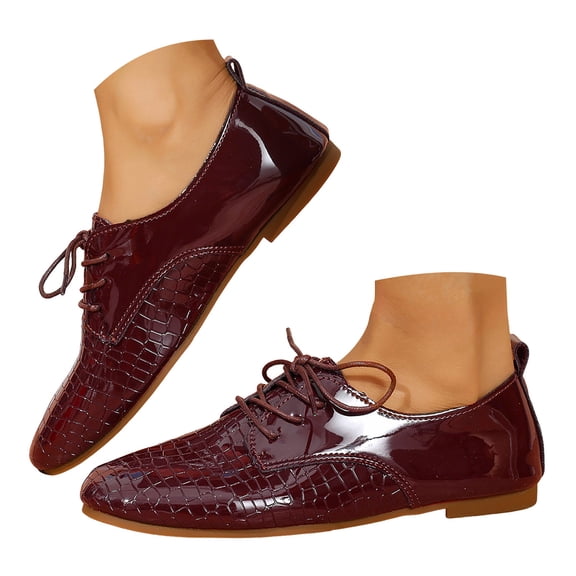 YLYL Women's Oxfords Loafers Pointed Toe Lace up Soft Bottom Fashion Casual Business Work Dress Shoes