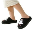 thumbnail image 5 of YLYL Halloween Womens Mens Slippers Cozy Fluffy Plush Embroidered Warm Memory Foam Indoor Outdoor House Shoes, 5 of 9