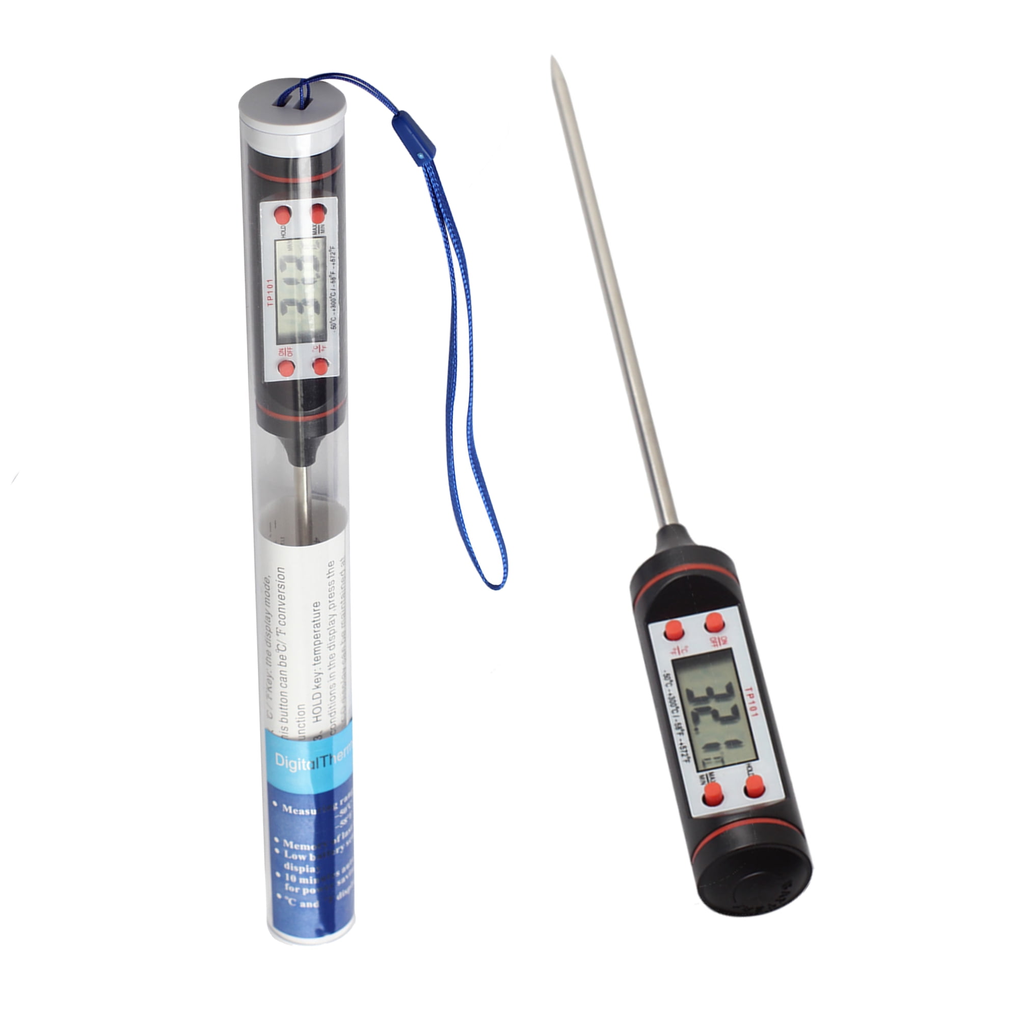 eTone Stainless Steel Instant Read Dial Thermometer and Digital Thermometer Combo Set for Deep Fry & Meat Cooking, Oven Safe, BBQ, Grill, Darkroom