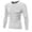 White, variant on Men Workout Clothes Long Sleeve Running Quick Dry Slim Gym T-Shirt for Basketball Football Exercise Training Running Gym Black XXL