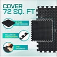 thumbnail image 5 of Yes4All 18 pcs Interlocking Exercise Foam Mats, Cover 72 sqft, 7/16 inch, Black Color, 5 of 6