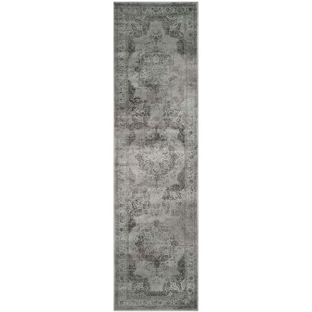 Kingfisher Lane Gray Traditional Rug - Runner 2'2" x 12'
