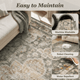 thumbnail image 6 of SIXHOME 6'x9'Area Rug Washable Distressed Vintage Medallion Rugs for Living Room Bedroom Home Decor Green, 6 of 8